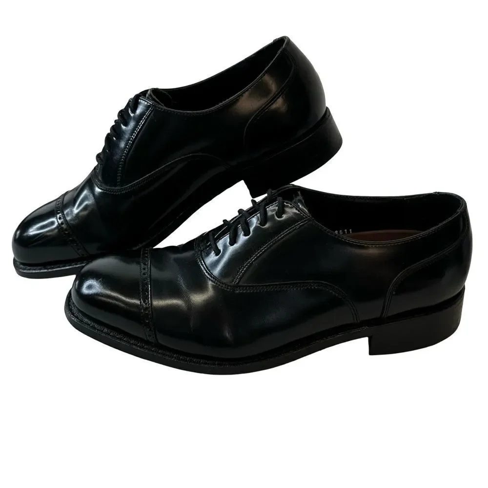 FLORSHEIM Men's Black Patent Lexington Cap Toe Oxford Size 9 D